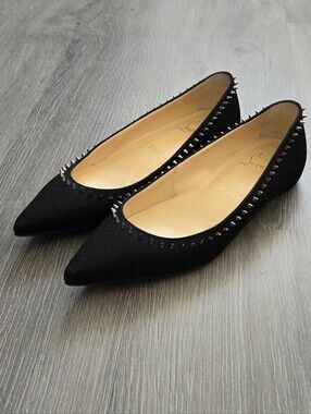 Christian Louboutin
Anjalina Black Suede Spiked Flat